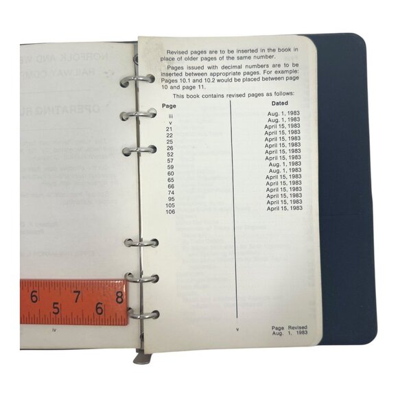 Norfolk Western Railway 1981 Operating Rules Manual Hardcover Revised 1983 - Picture 13 of 13